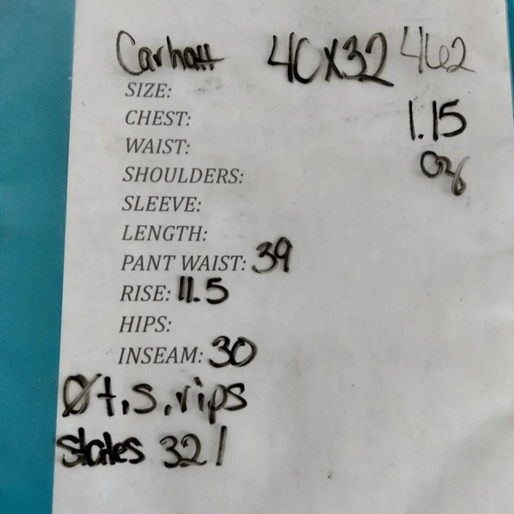 Carhartt FR Men's 40X32 Blue Denim Relaxed Fit Flame Resistant FLAWS - Picture 16 of 16